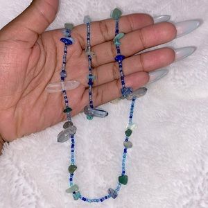Blue Crystal Handmade Waist Bead